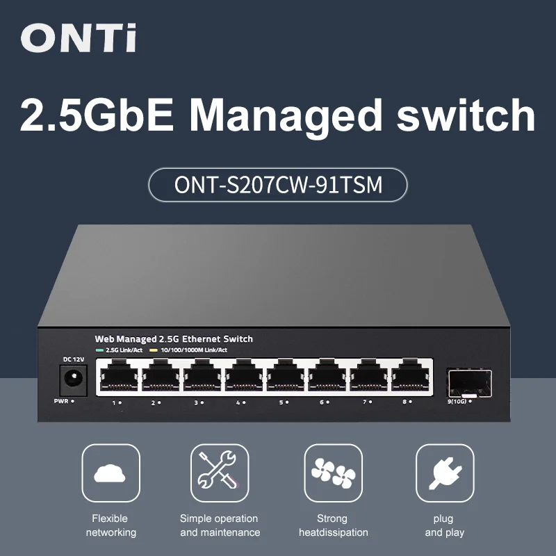 ONTi Switch gestionado 2.5GbE  - Sfp+ 10G Managed Switch 8 Port reseña y precio